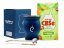 Un Mate Set modrý + Yerba Mate dle výběru - Příchuť: CBSé Naranja