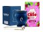 Un Mate Set modrý + Yerba Mate dle výběru - Příchuť: CBSé Naranja