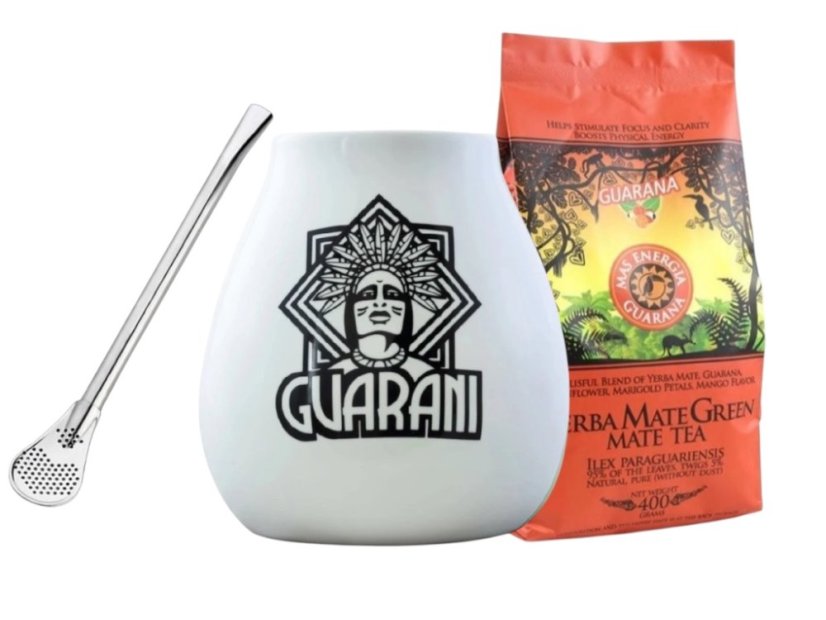 Set Guarani bílý + Yerba Mate dle výběru - Příchuť: Rosamonte Tradicional