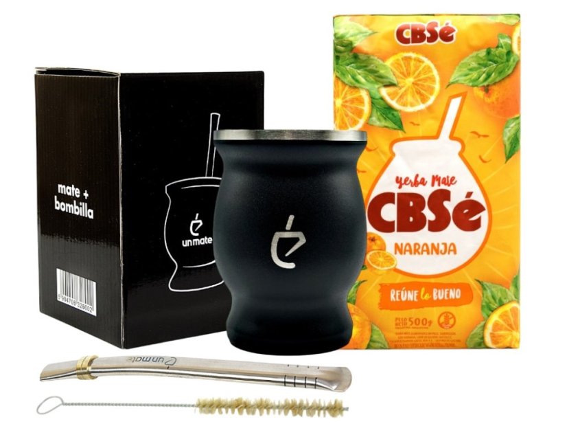 Un Mate set černý + Yerba Mate dle výběru - Příchuť: Mate Green MAS Energia