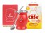 Un Mate Set červený + Yerba Mate dle výběru - Příchuť: CBSé Silueta Naranja