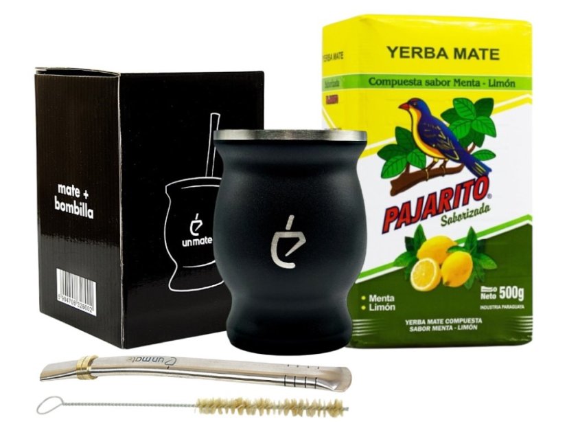 Un Mate set černý + Yerba Mate dle výběru - Příchuť: Mate Green MAS Energia