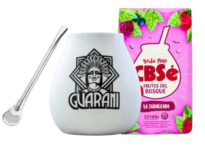 Set Guarani bílý + Yerba Mate dle výběru - Příchuť: Rosamonte Tradicional