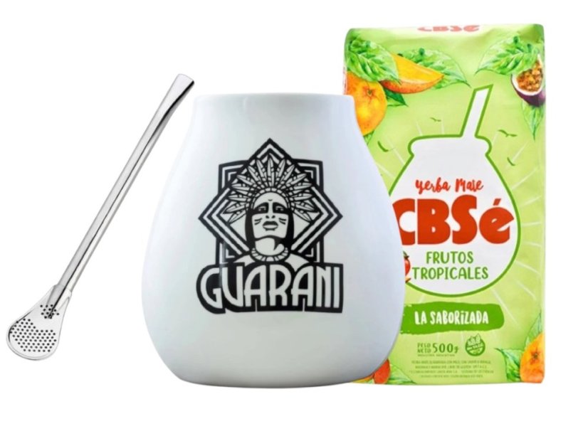 Set Guarani bílý + Yerba Mate dle výběru - Příchuť: Rosamonte Tradicional