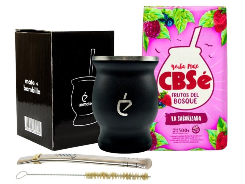 Un Mate set černý + Yerba Mate dle výběru - Příchuť: Mate Green MAS Energia