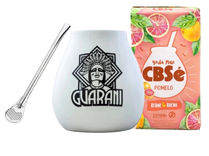 Set Guarani bílý + Yerba Mate dle výběru - Příchuť: CBSé Naranja