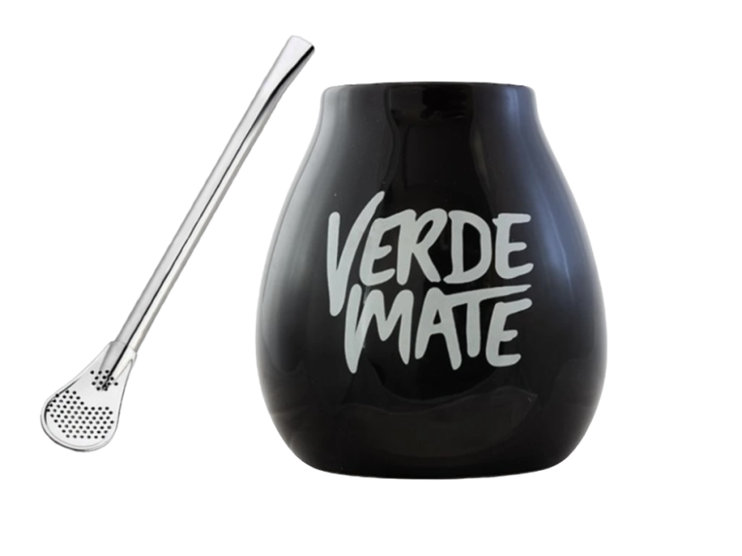 Set Verde Mate - keramická kalabasa + bombilla