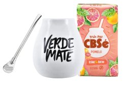 Set Verde Mate bílý + Yerba Mate dle výběru