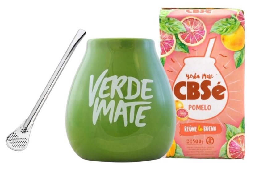 Set Verde Mate zelený + Yerba Mate dle výběru - Příchuť: CBSé Pomelo Grapefruit