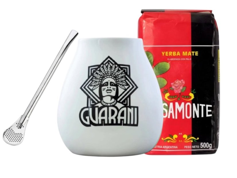 Set Guarani bílý + Yerba Mate dle výběru - Příchuť: Rosamonte Tradicional