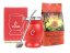 Un Mate Set červený + Yerba Mate dle výběru - Příchuť: CBSé Silueta Naranja
