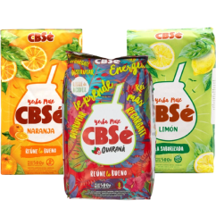 set yerba mate cbse - energia guarana, limon, naranja