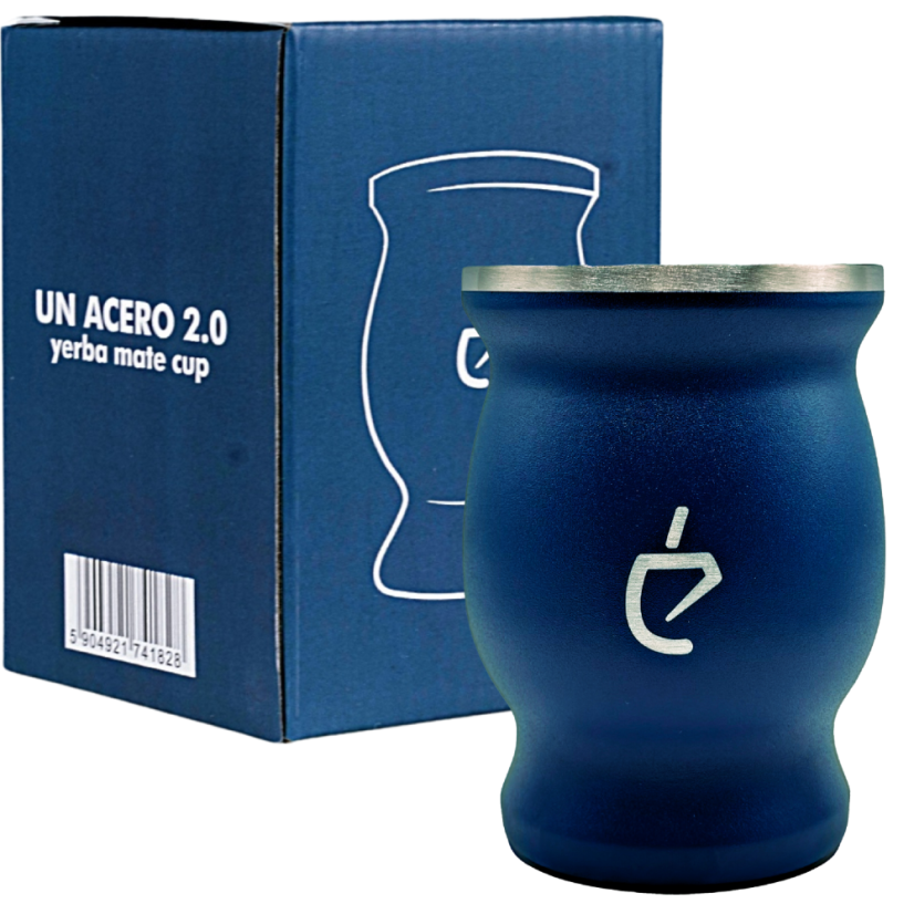 Un Mate Set modrý + Yerba Mate dle výběru - Příchuť: CBSé Naranja