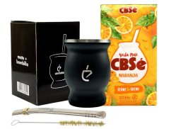 Un Mate set černý + Yerba Mate dle výběru