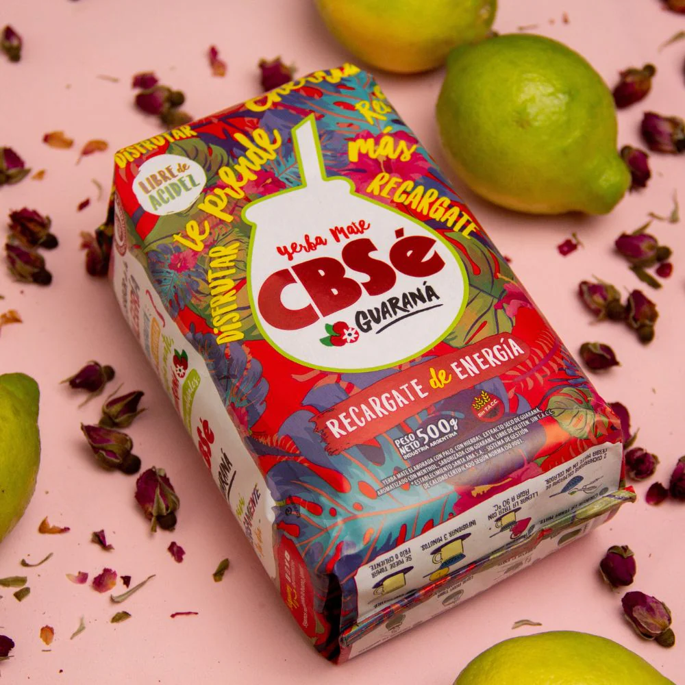 Yerba Mate CBSé Energia Guarana v okolí ovoce